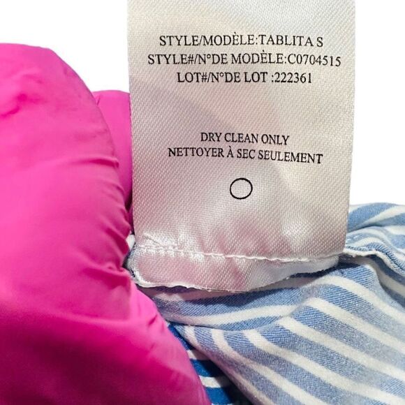 THEORY Striped Bottom Down Collared Dress Shirt Top Blouse Size Small - Picture 5 of 5